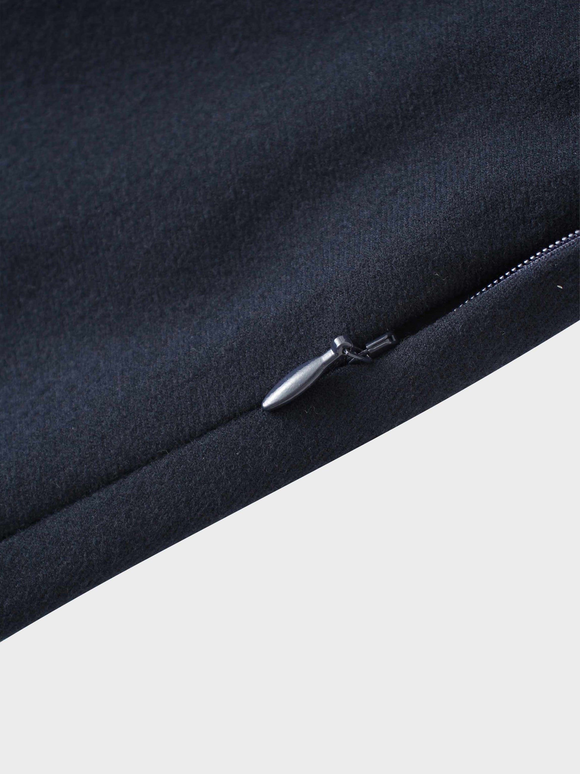 Basic A-Line Seamed Maxi Skirt-Navy-4