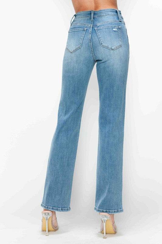 The Christy Jean - Distressed High Rise Straight by bytos