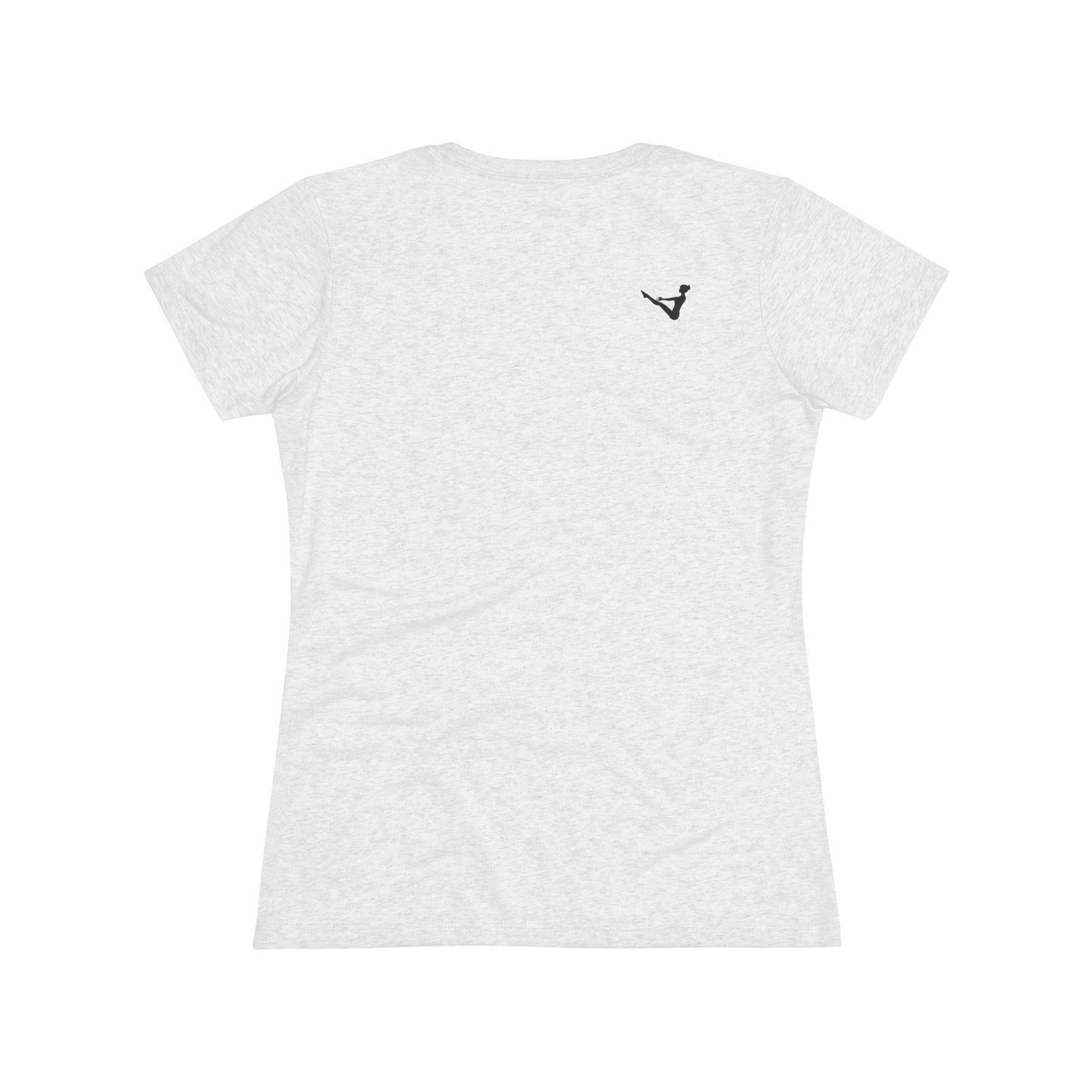 No Muscle Left Behind: Pilates Triblend Slim Fit Softest Tee - black font in multiple colors