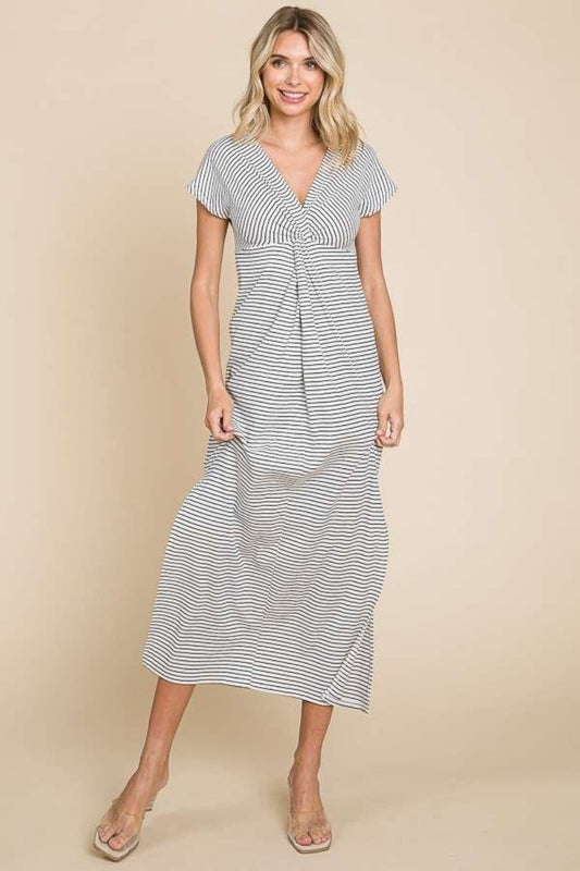 Striped Twisted Dress