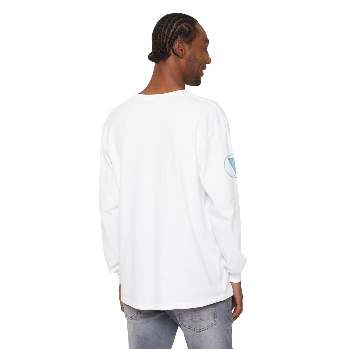Thrive White Long Sleeve Logo Tee