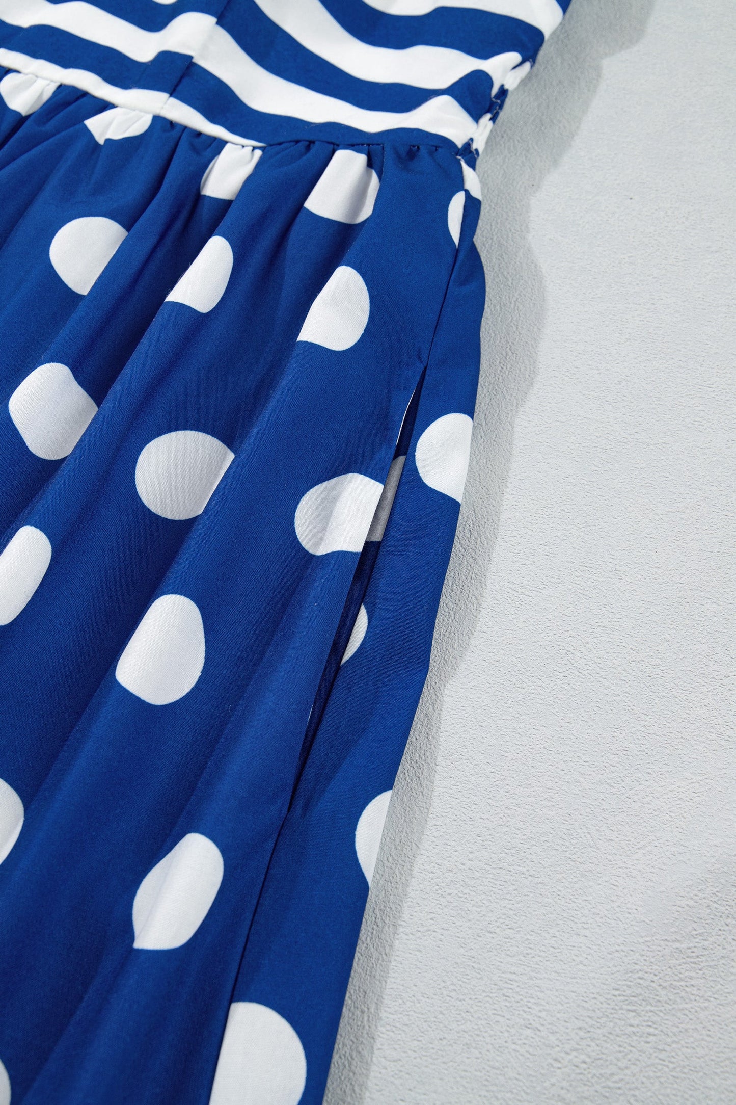 Striped Polka Dot Maxi Dress