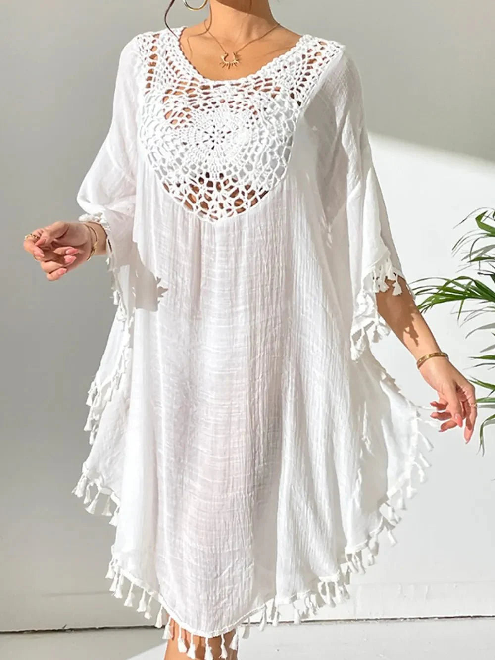 Tassel Cutout Cover-Up in multiple colors