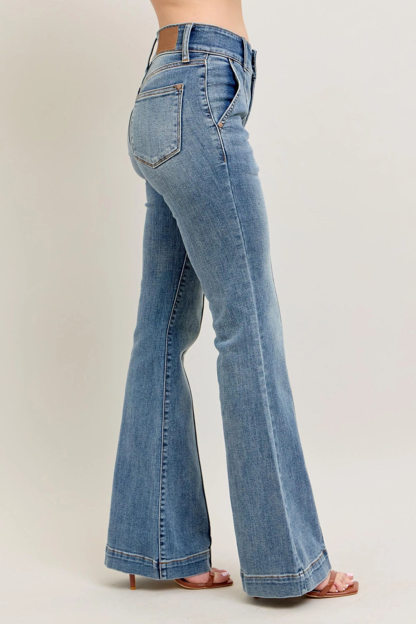 Judy Blue Full Size High-Waist Flare Denim Jeans with Front Seam Detail Plus Size-3