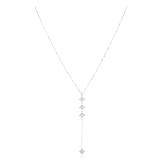 Amanda Lariat in gold and silver