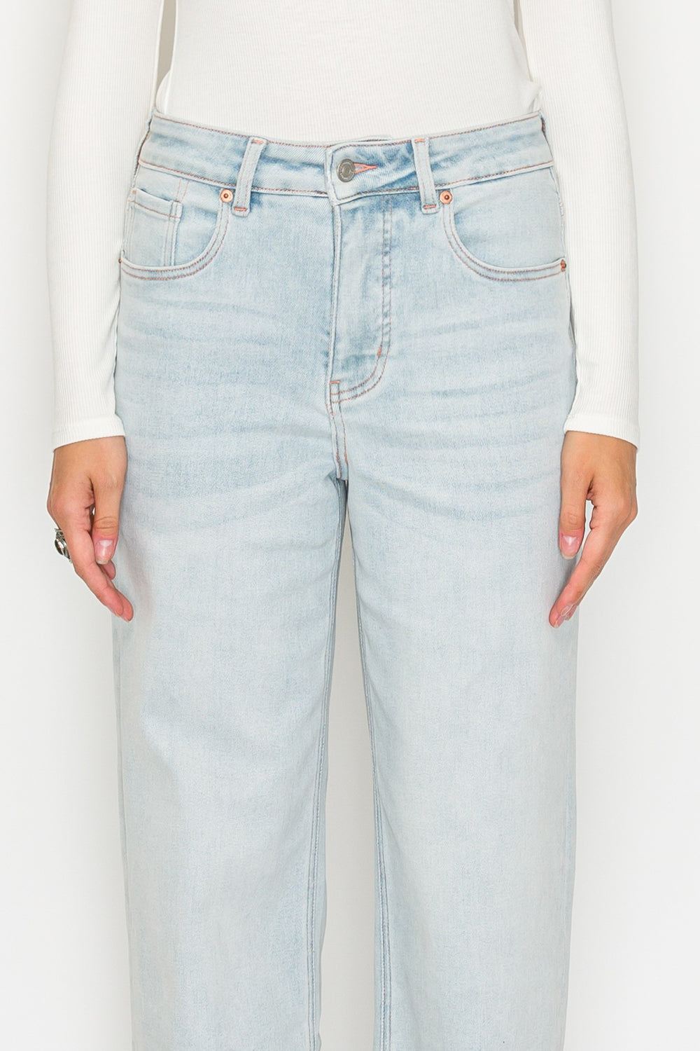 The Turin Jean - High Rise Straight with Tummy Control by Artemis Vintage in light wash