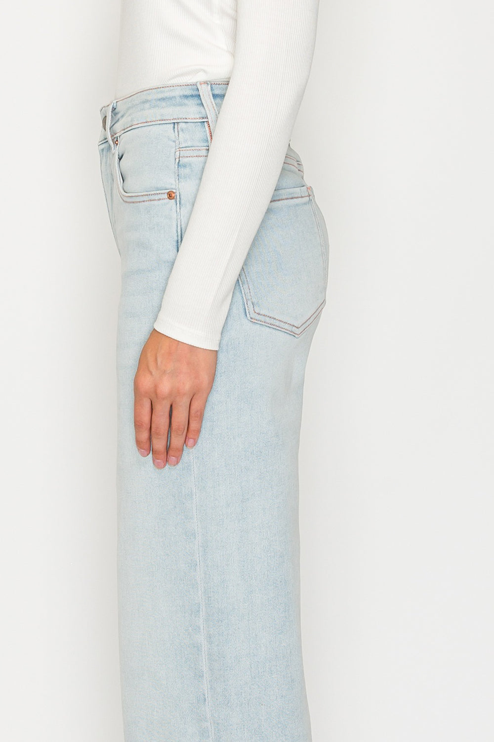 The Turin Jean - High Rise Straight with Tummy Control by Artemis Vintage in light wash