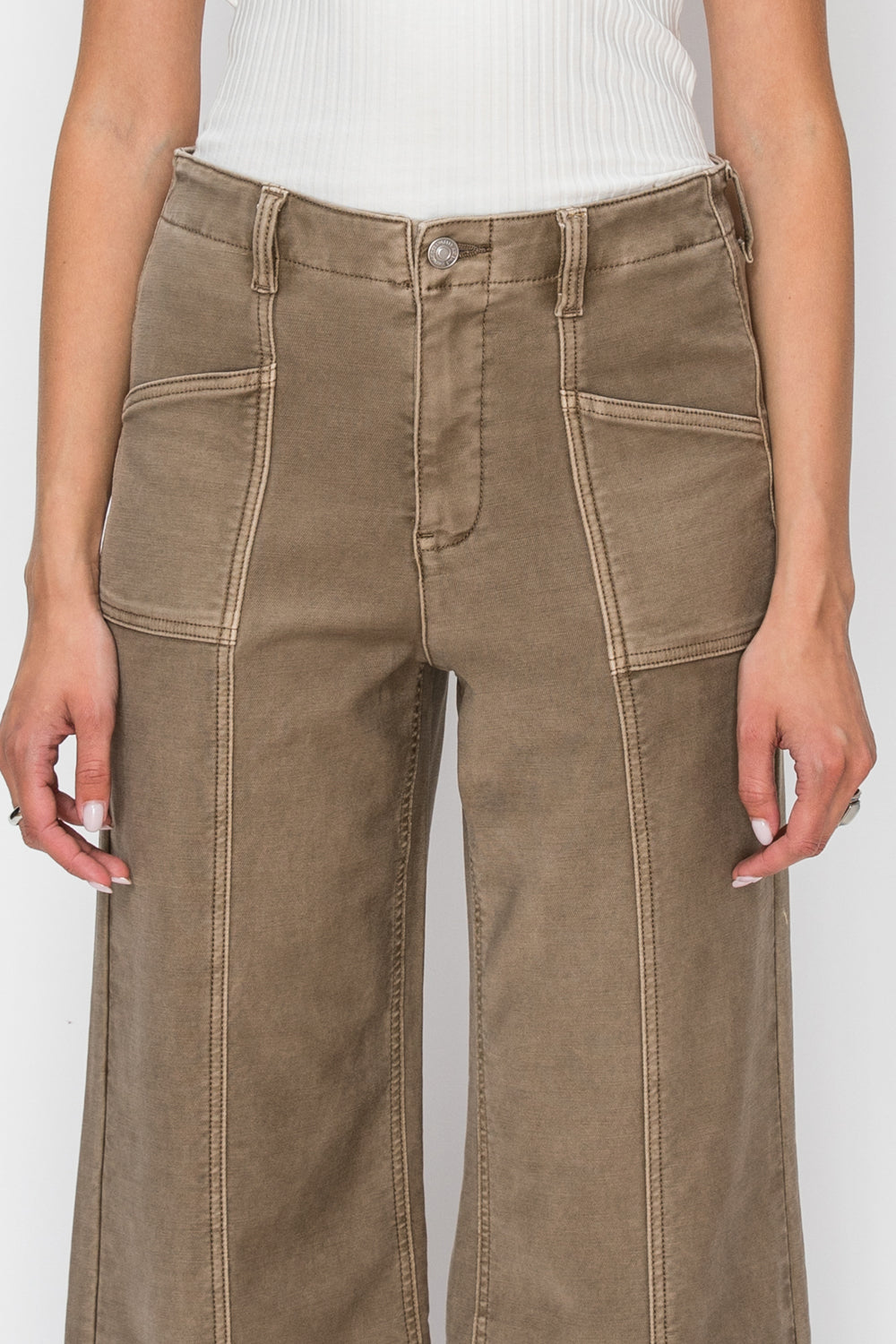 The Katie Jean - High Rise Slim Crop Palazzo by Artemis Vintage