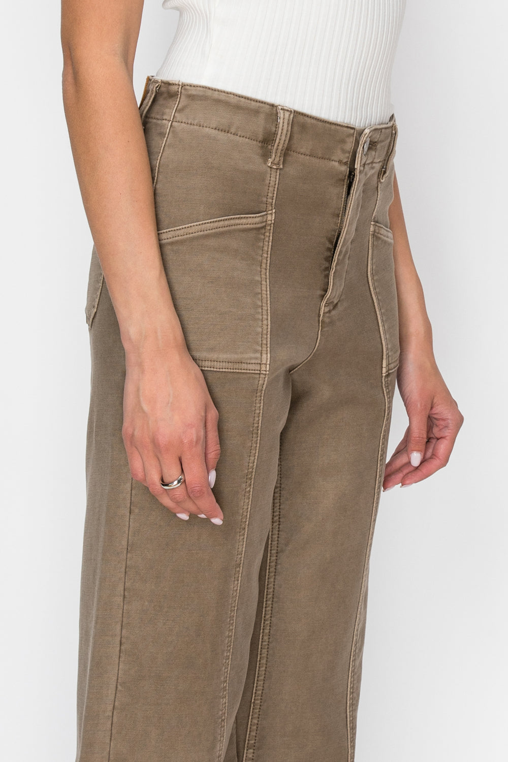 The Katie Jean - High Rise Slim Crop Palazzo by Artemis Vintage