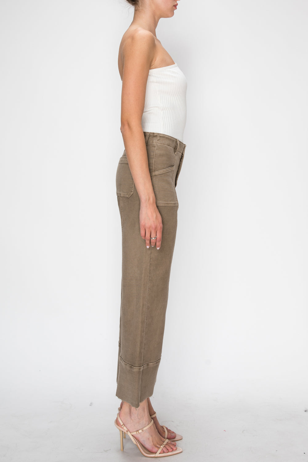 The Katie Jean - High Rise Slim Crop Palazzo by Artemis Vintage