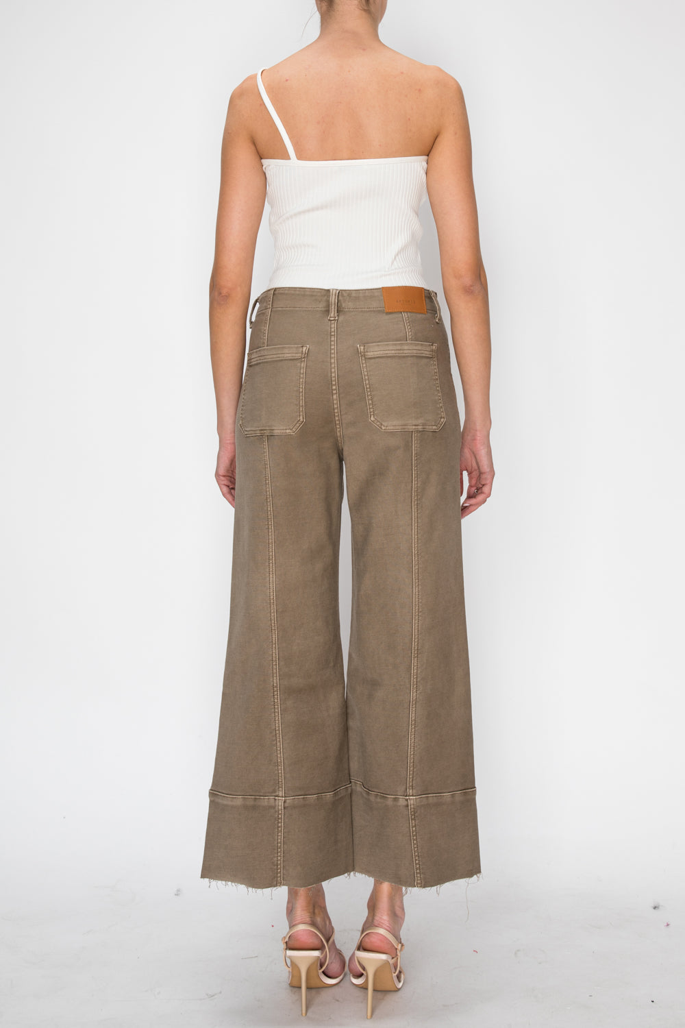The Katie Jean - High Rise Slim Crop Palazzo by Artemis Vintage