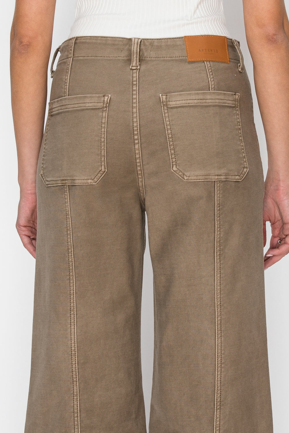 The Katie Jean - High Rise Slim Crop Palazzo by Artemis Vintage