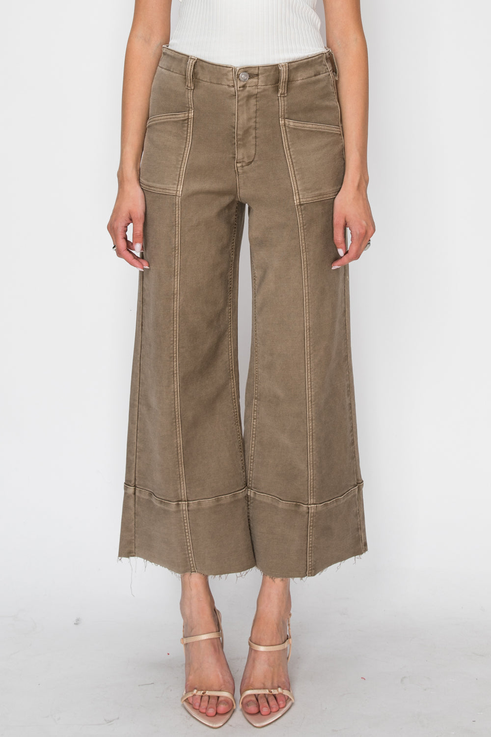 The Katie Jean - High Rise Slim Crop Palazzo by Artemis Vintage