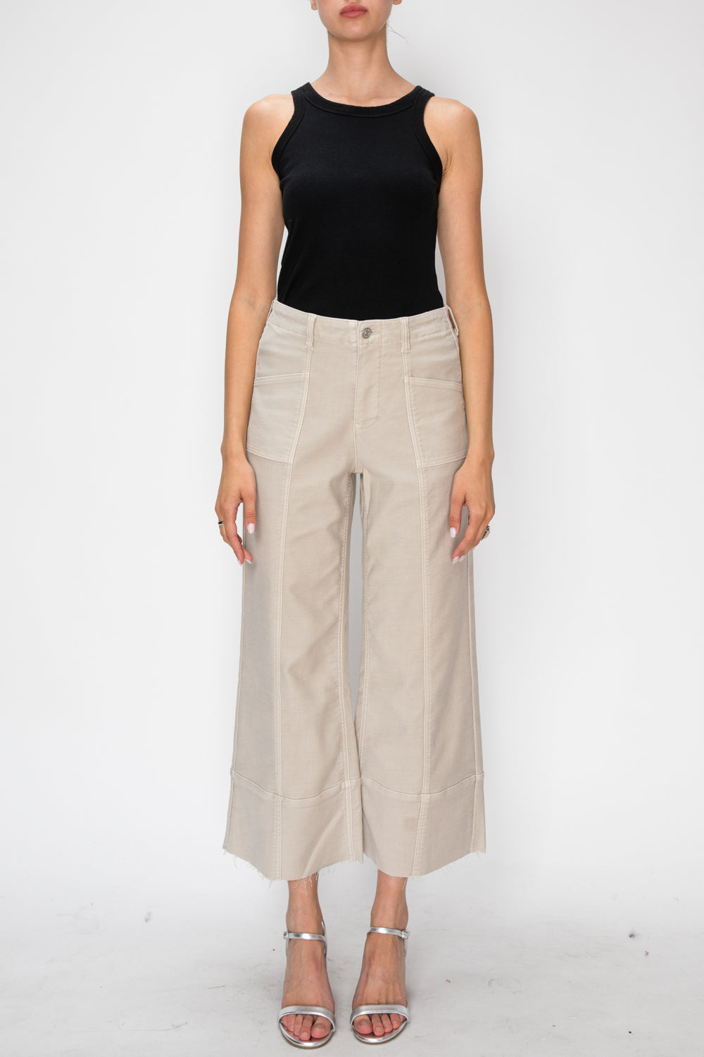 The Leigh Jean - High Rise Slim Crop Palazzo by Artemis Vintage
