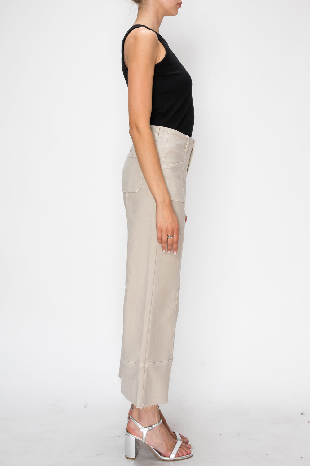 The Leigh Jean - High Rise Slim Crop Palazzo by Artemis Vintage