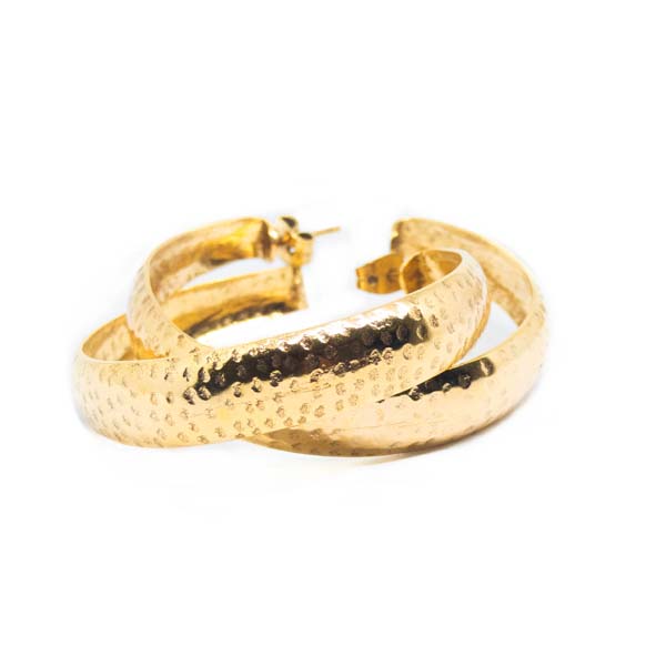 The Jasmine Earrings in gold and siilver