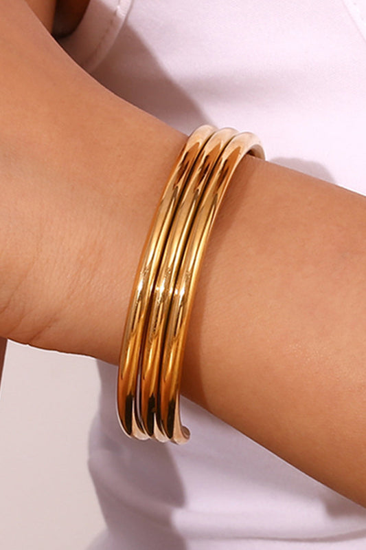 Gold Three Layer Bangle