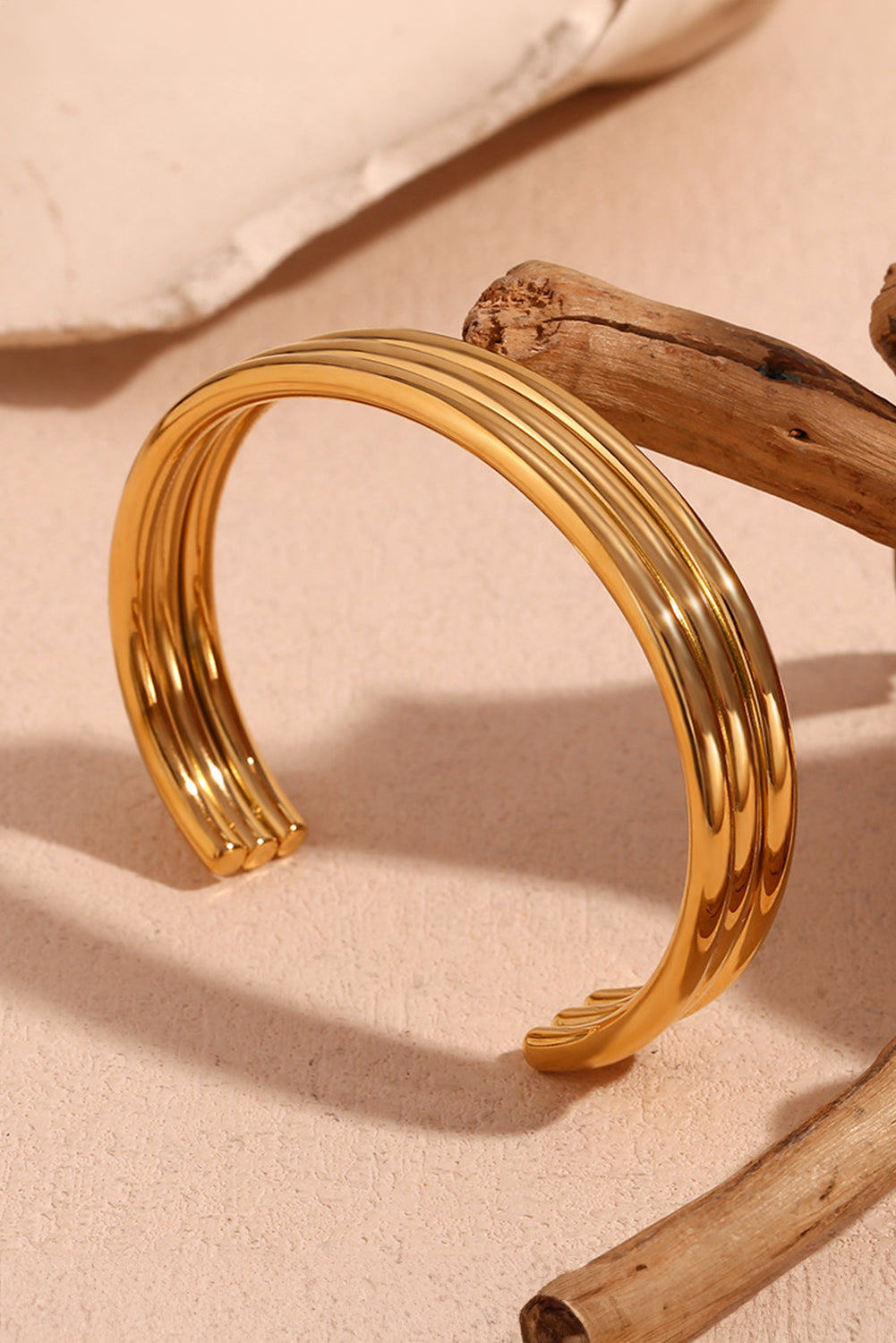 Gold Three Layer Bangle