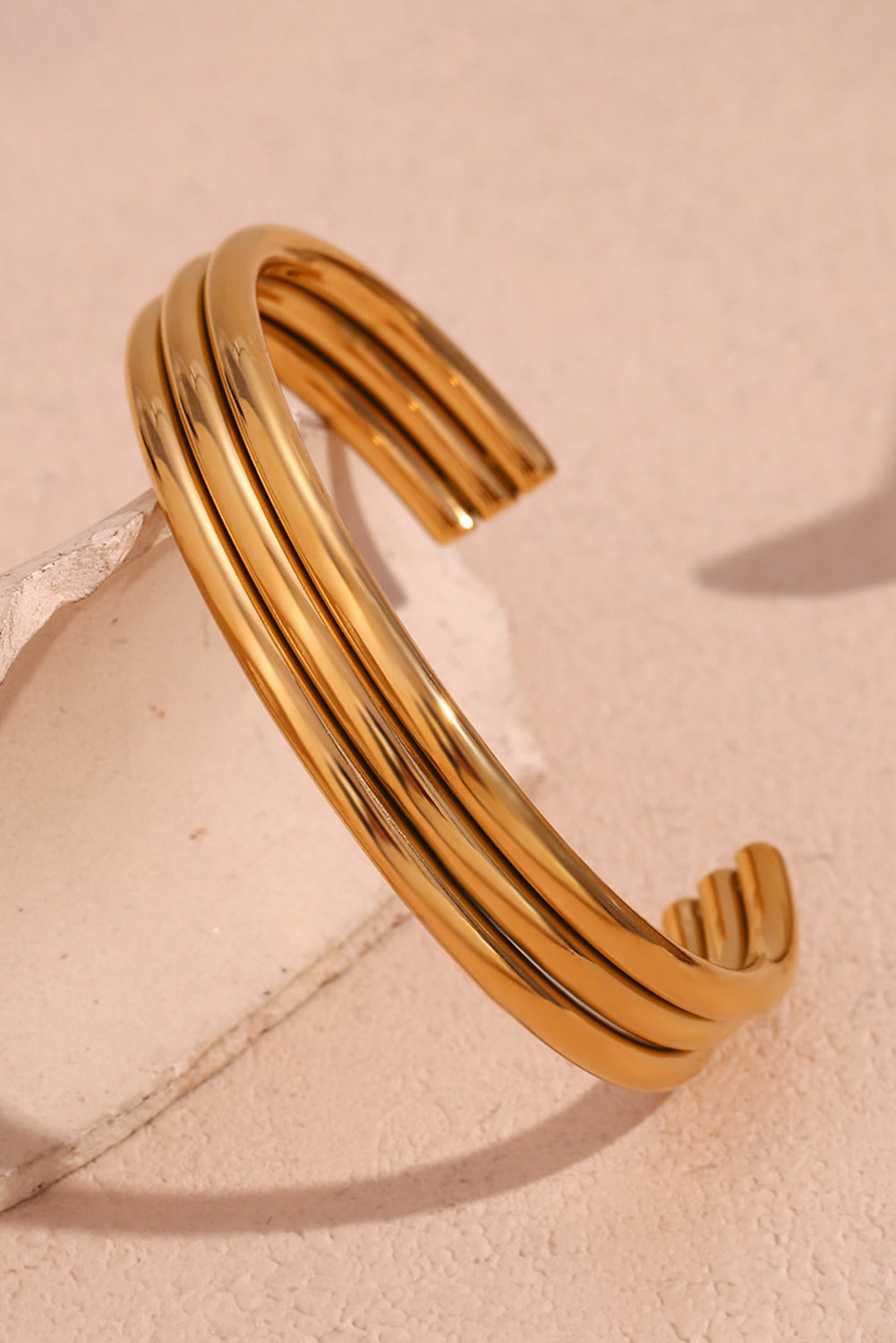 Gold Three Layer Bangle