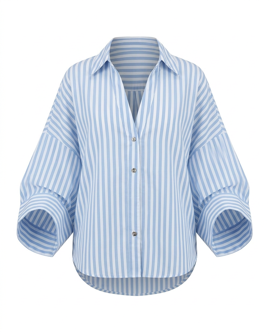 Striped Loose Blouse in multiple colors