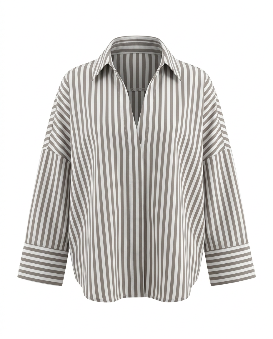 Striped Loose Blouse in multiple colors