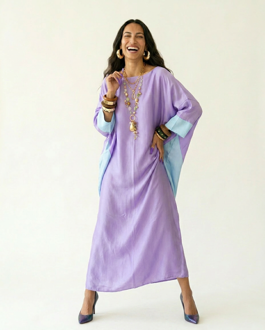 Loose Color Block Kaftan