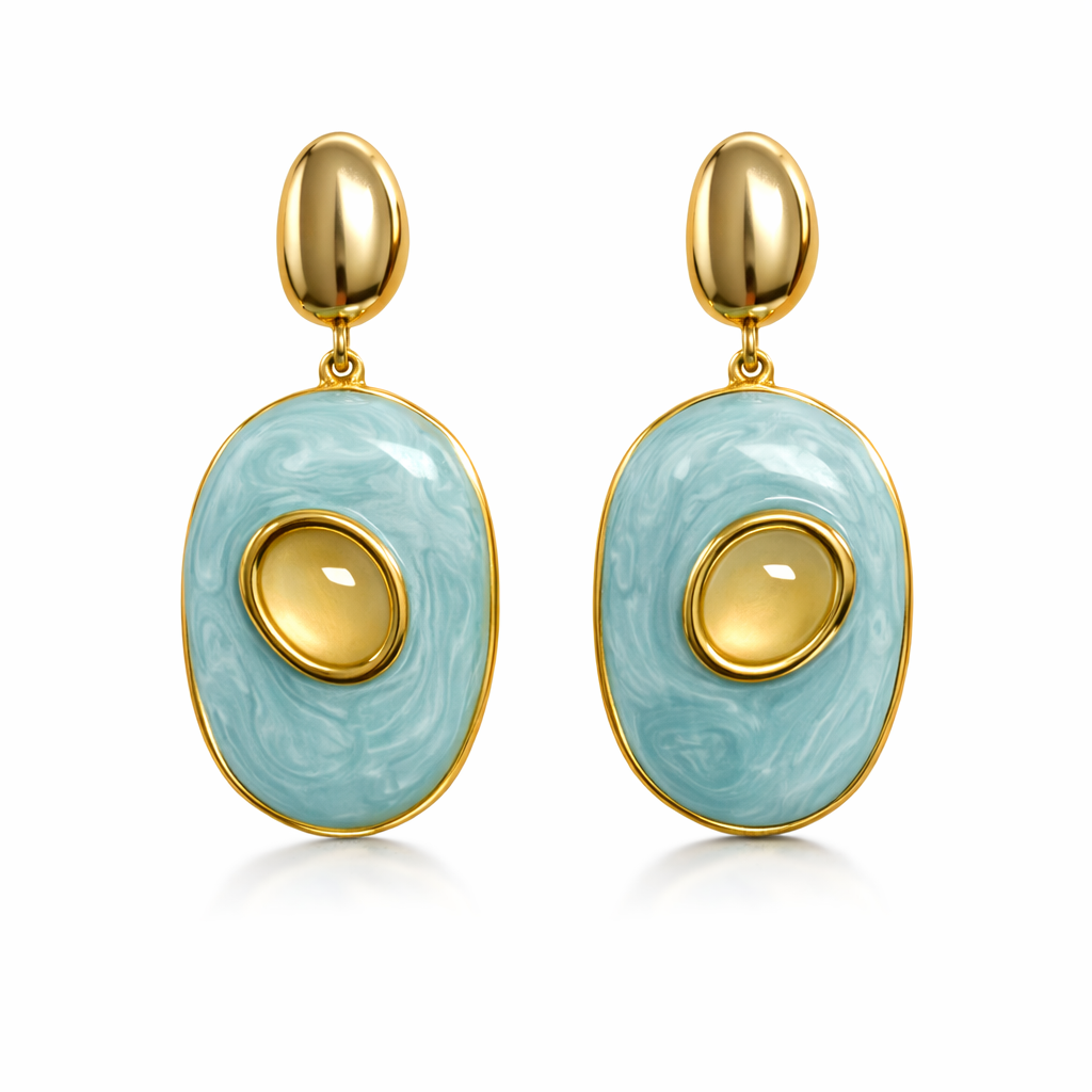 NEW - Glenda Light Blue Drop Earrings