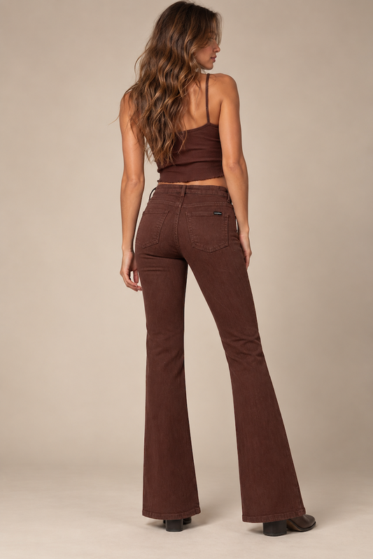 Rodeo Boot Cut Jeans by GJG Denim in chestnut