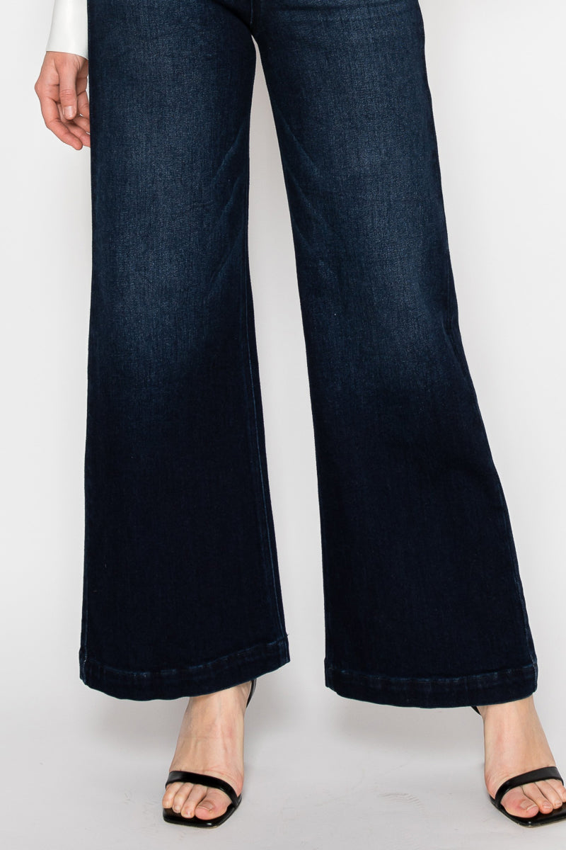 Eco Friendly Ultra High Rise Palazzo Sailor Jeans by Artemis Vintage