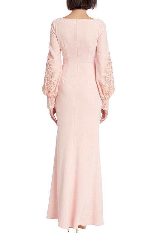 Badgley Mischka Scoop Neck Gown