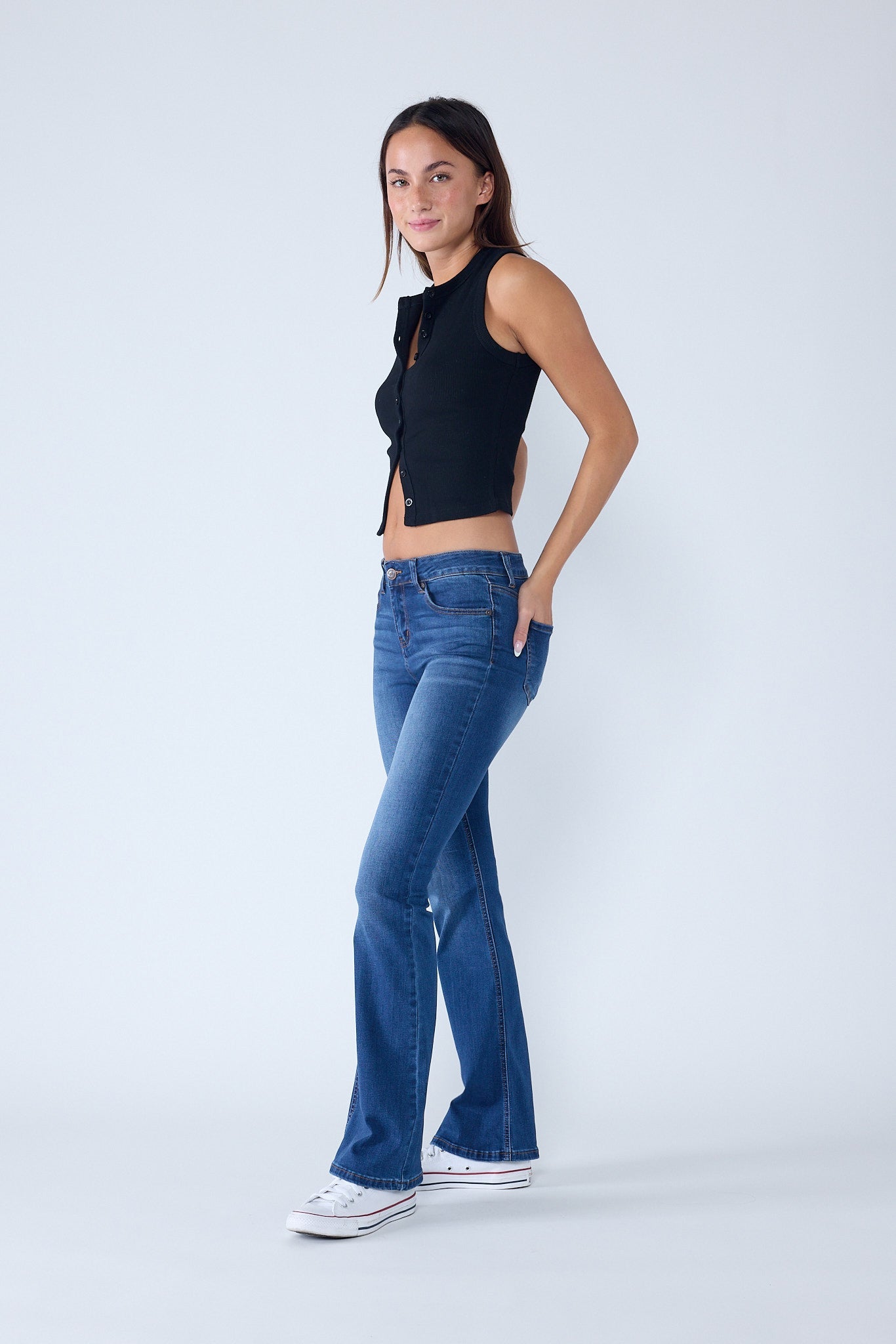 The Arpitha Jean - Mid Rise 5-Pocket Bootcut in multiple colors