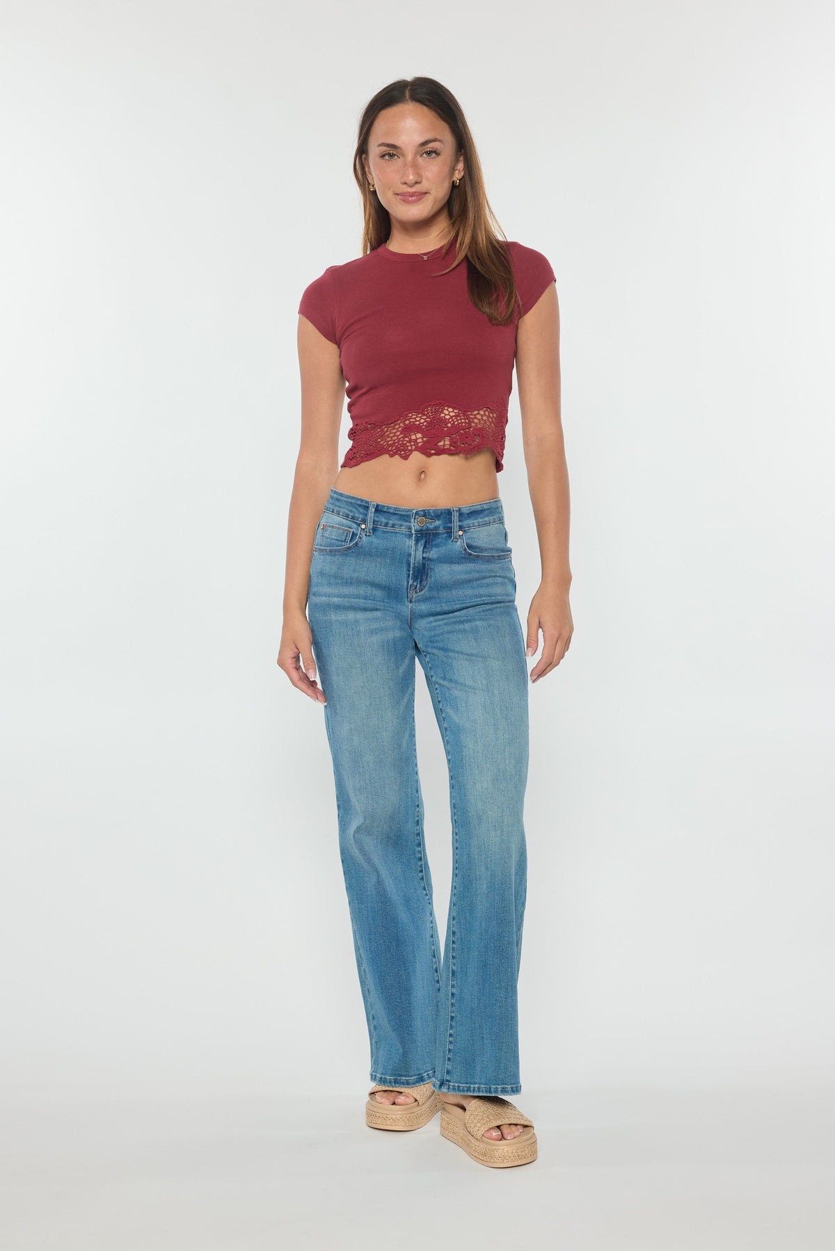 The Stefania Jean - Mid Rise Wide Leg by Enjean