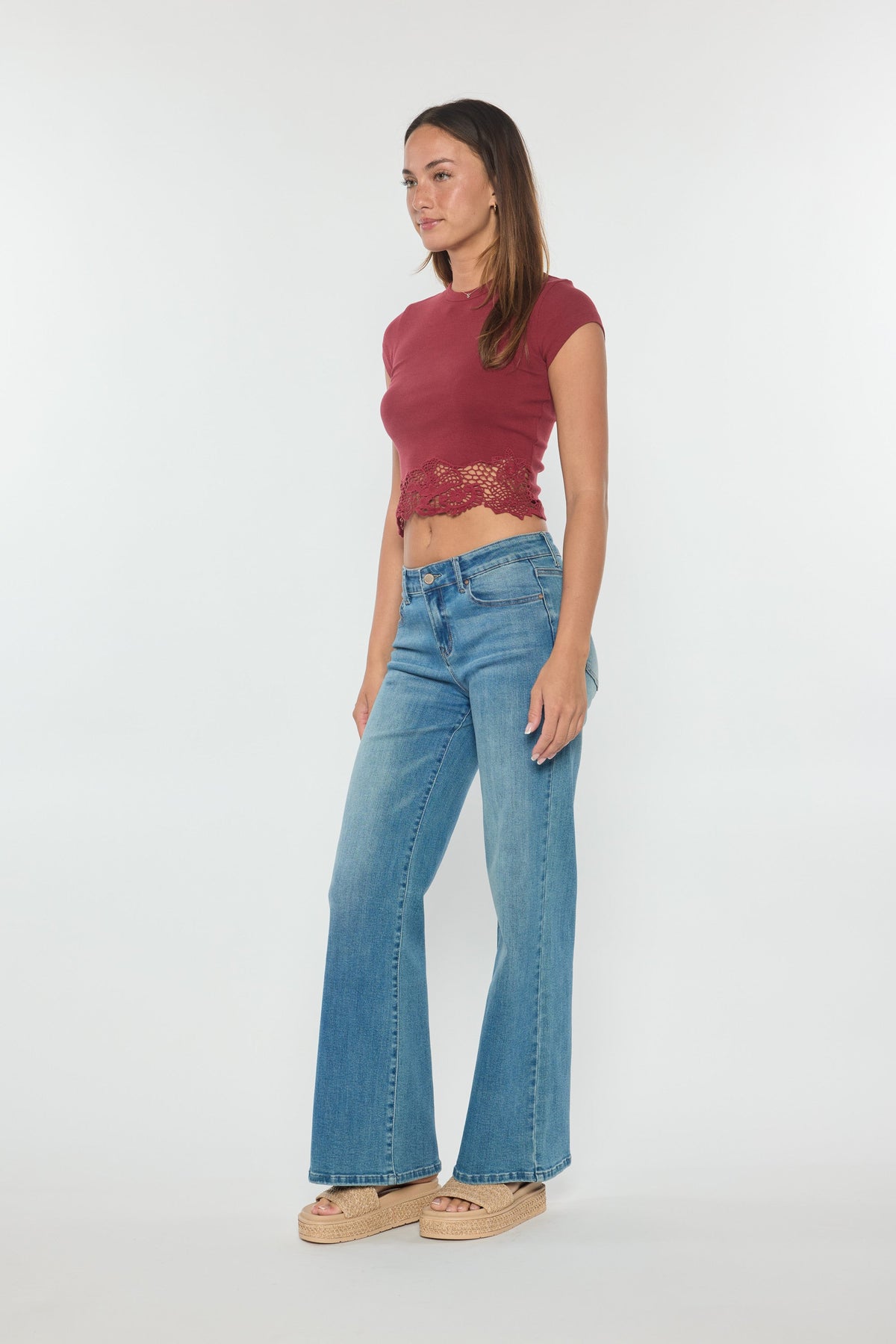 The Stefania Jean - Mid Rise Wide Leg by Enjean