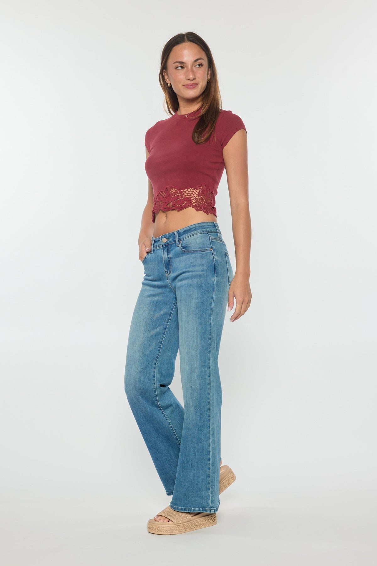 The Stefania Jean - Mid Rise Wide Leg by Enjean