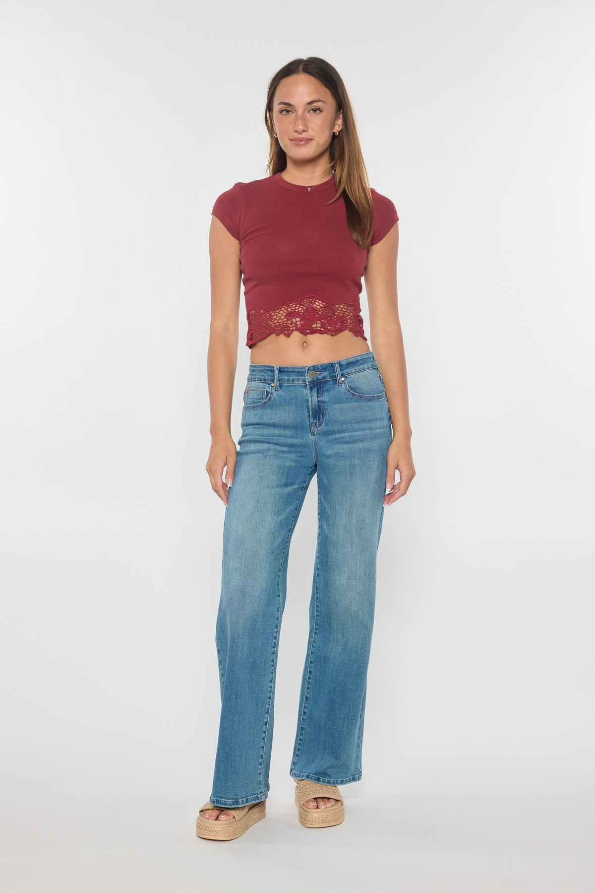 The Stefania Jean - Mid Rise Wide Leg by Enjean