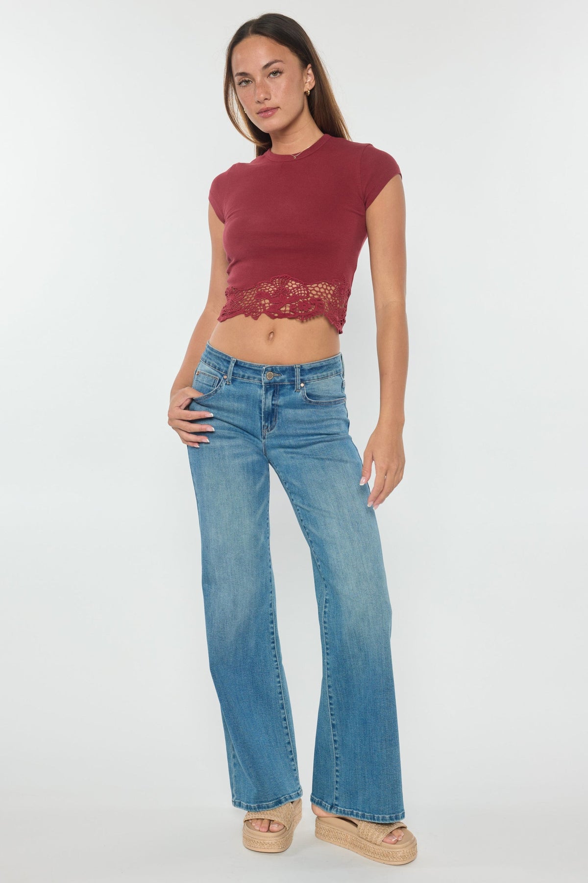 The Stefania Jean - Mid Rise Wide Leg by Enjean