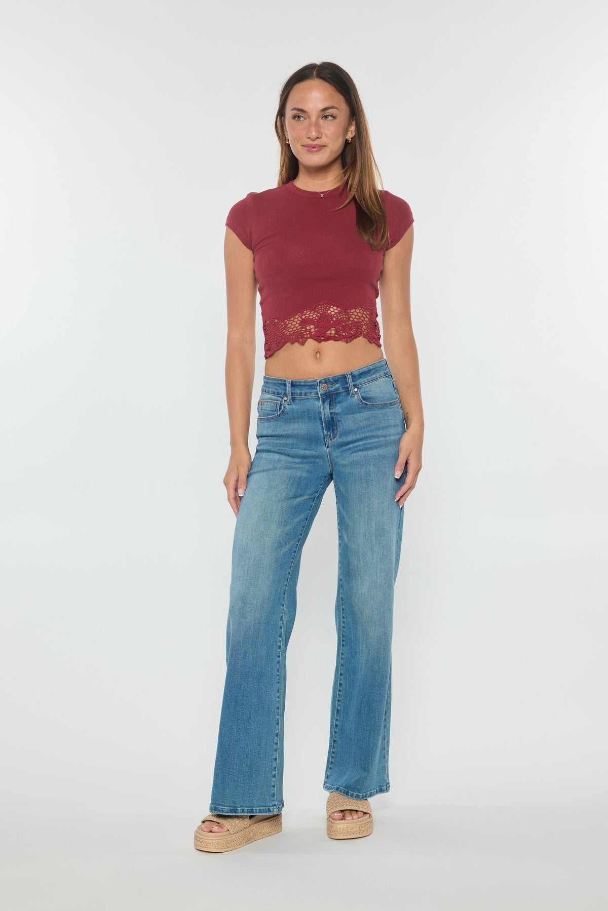 The Stefania Jean - Mid Rise Wide Leg by Enjean
