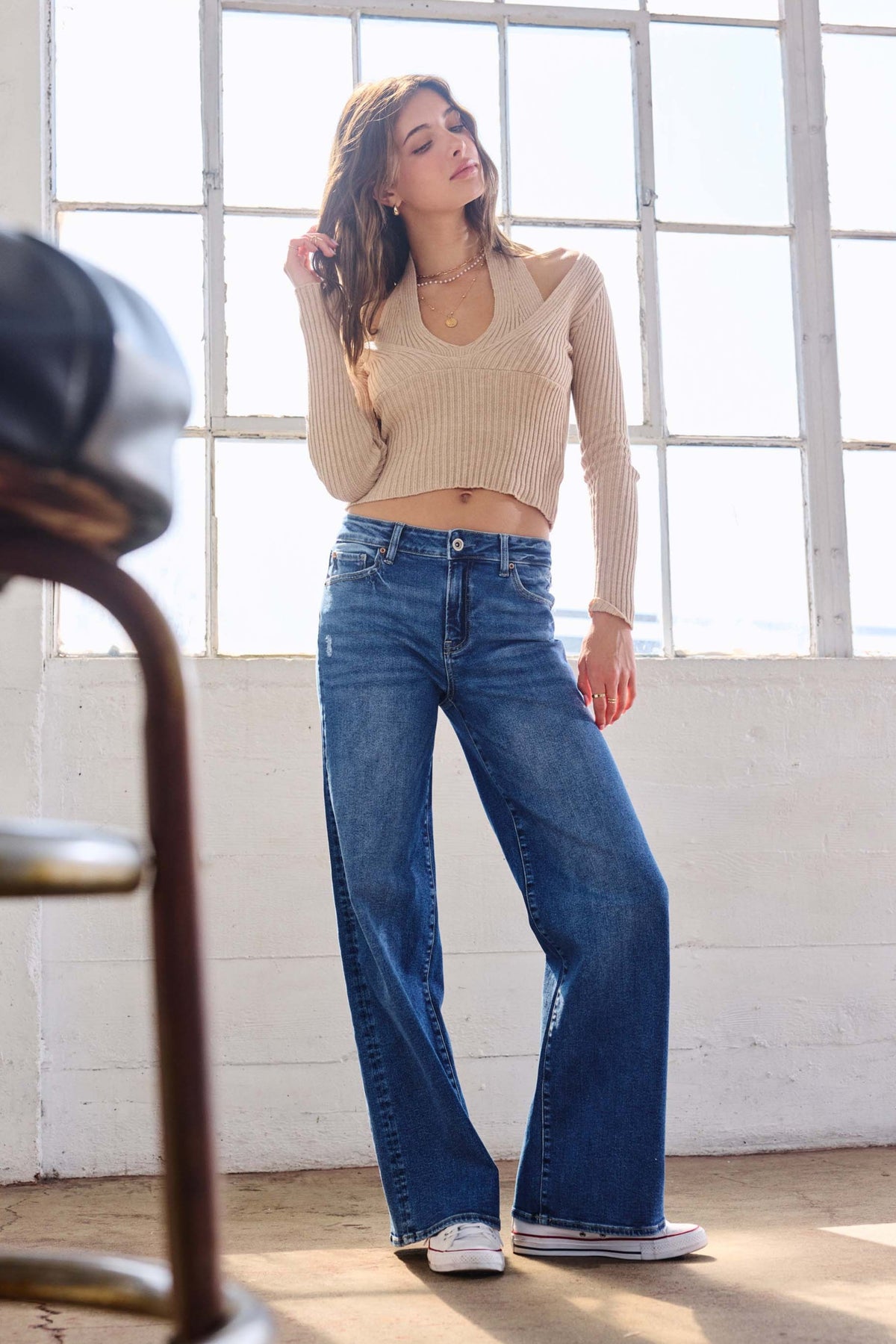 The Missy Jean - Mid Rise Relaxed Wide Leg by Enjean in multiple washes