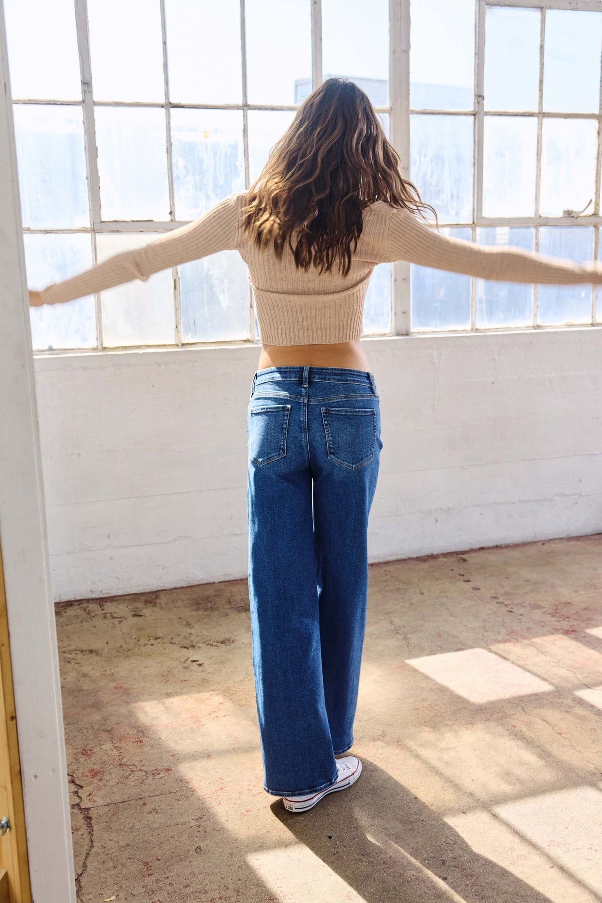 The Missy Jean - Mid Rise Relaxed Wide Leg by Enjean in multiple washes