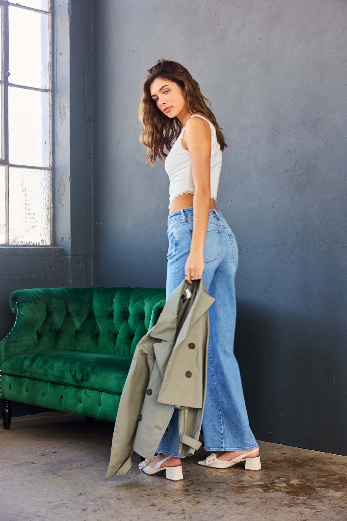 The Missy Jean - Mid Rise Relaxed Wide Leg by Enjean in multiple washes