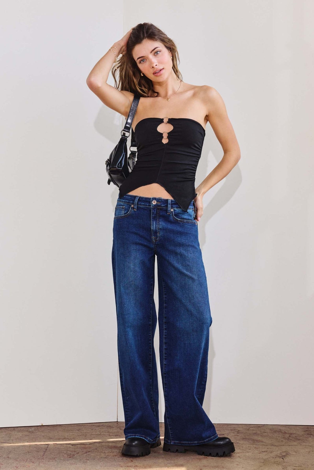 The Payton Jean - Mid Rise Wide Leg by Enjean