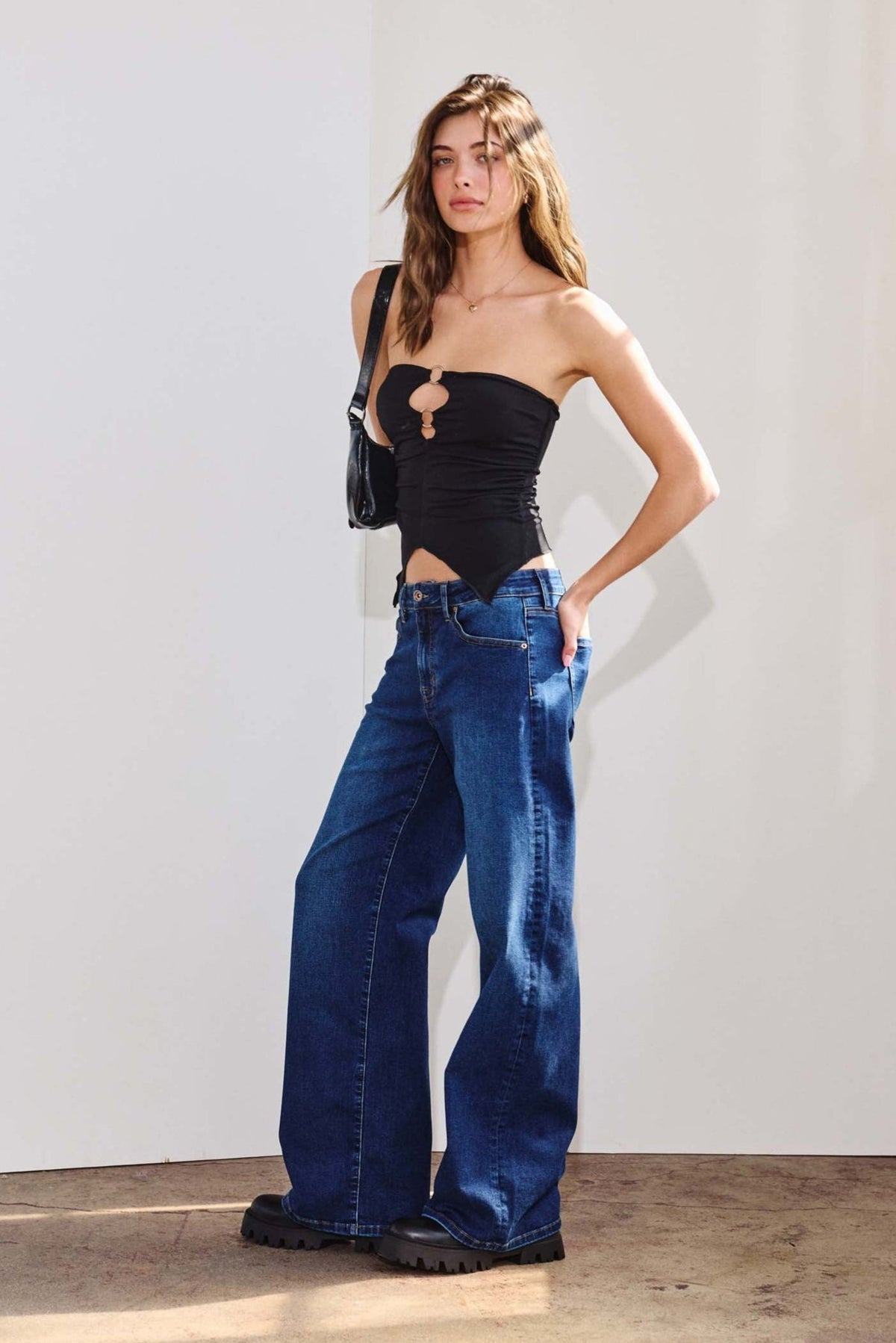 The Payton Jean - Mid Rise Wide Leg by Enjean