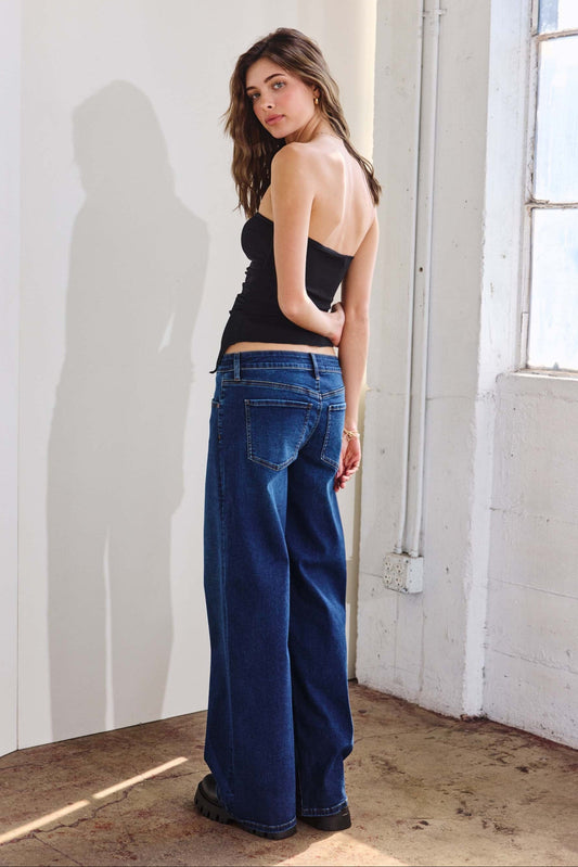 The Payton Jean - Mid Rise Wide Leg by Enjean