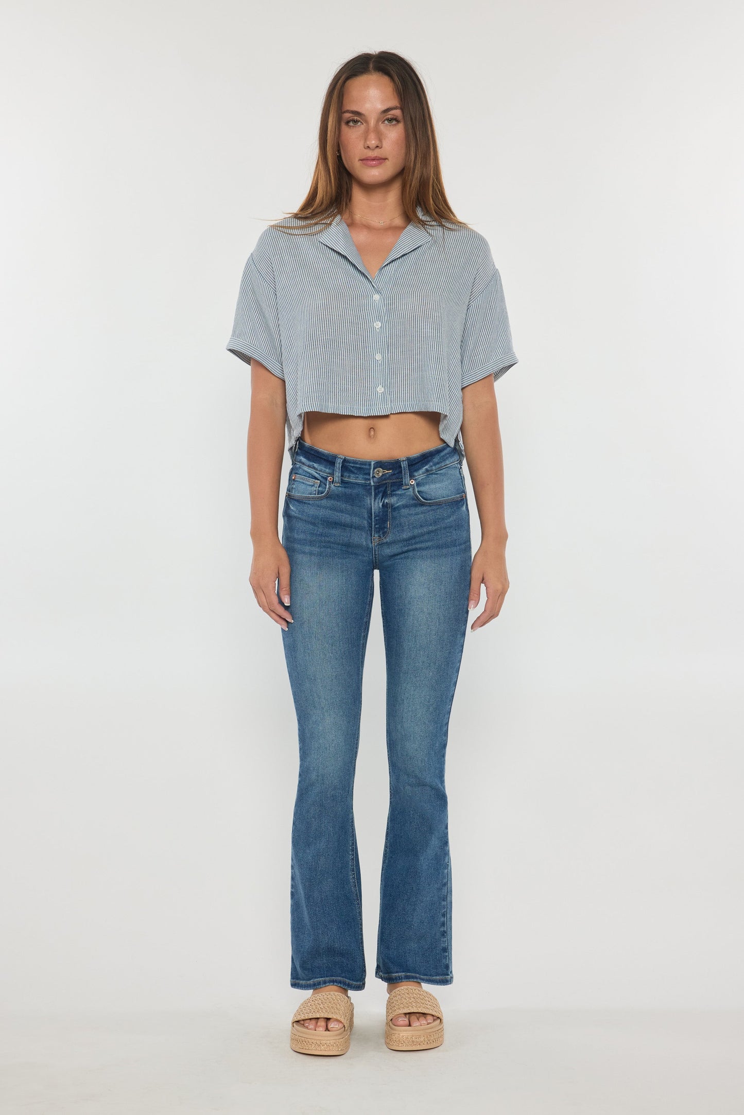 The Hannah Jean - Mid Rise Bootcut by Enjean in multiple colors
