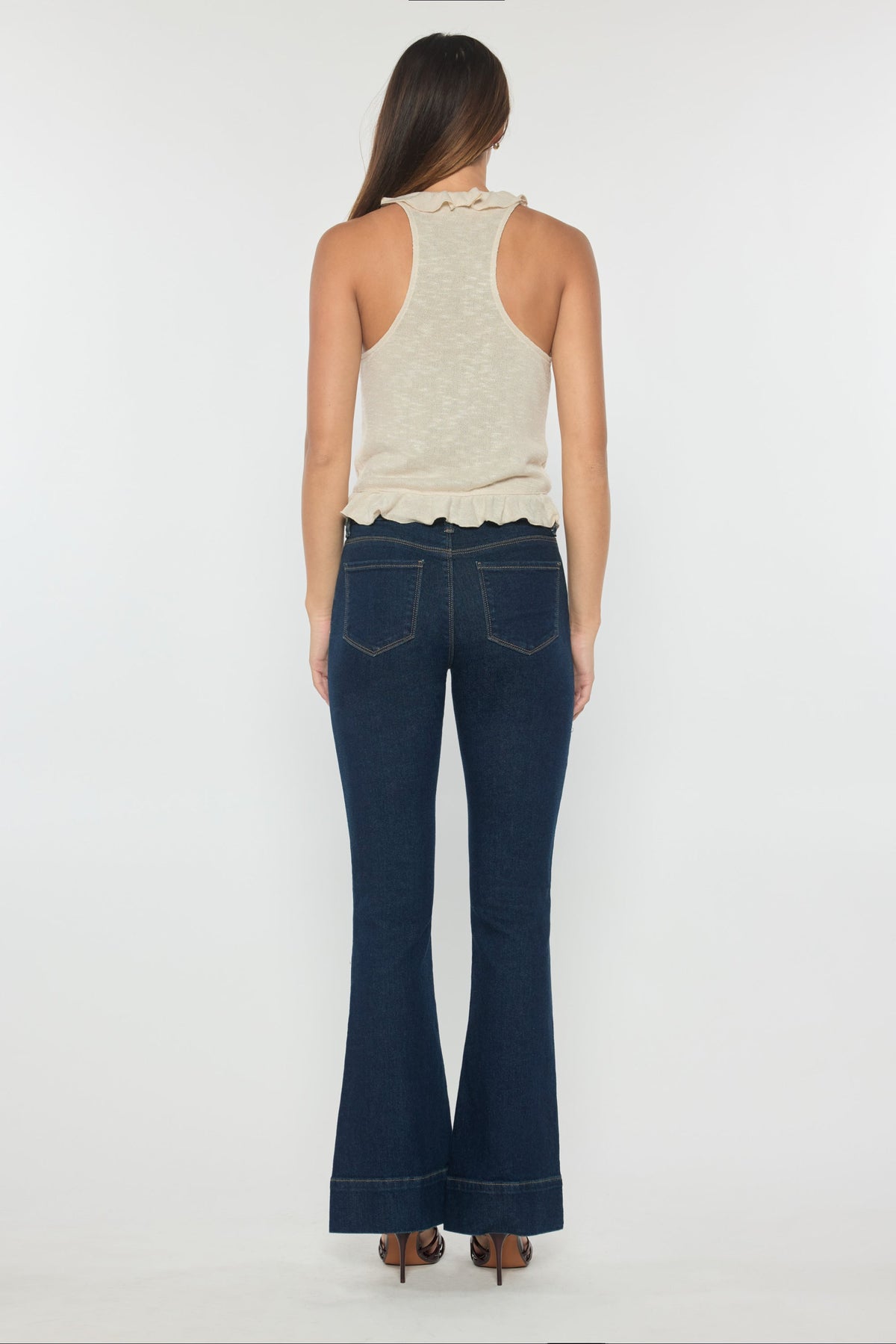 The Paloma Jean - Mid Rise Seamed Front Wide Leg by Enjean