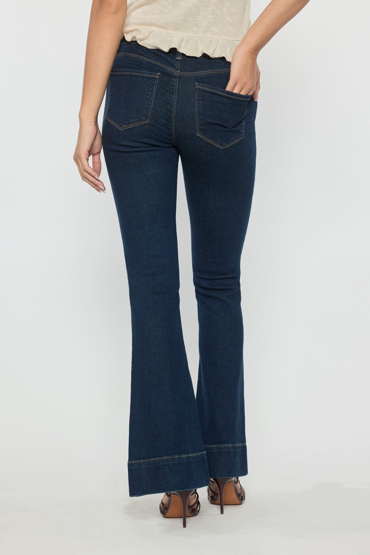 The Paloma Jean - Mid Rise Seamed Front Wide Leg by Enjean