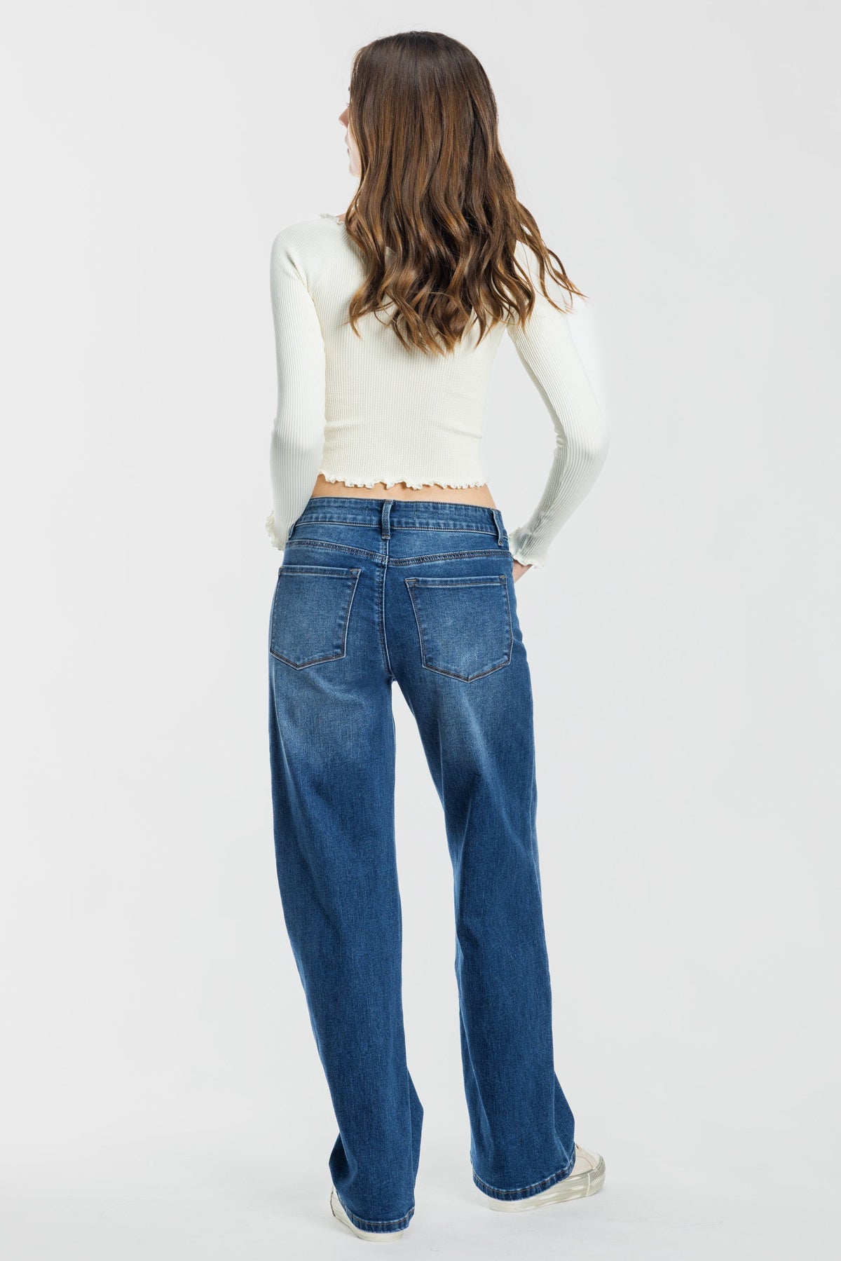 The Rosalie Jean - Mid Rise Wide Leg by Enjean in multiple washes