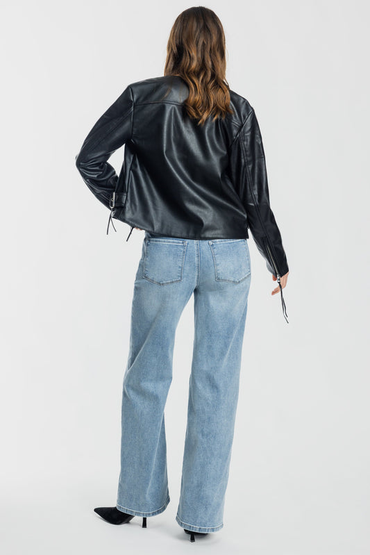 The Rosalie Jean - Mid Rise Wide Leg by Enjean in multiple washes
