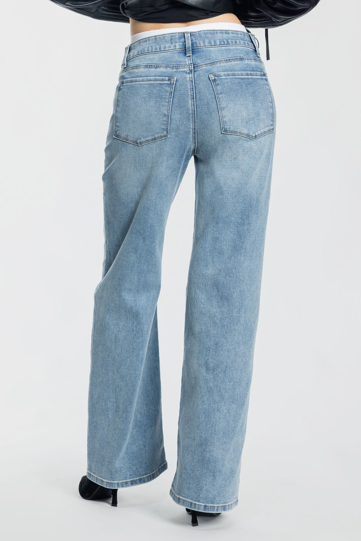 The Rosalie Jean - Mid Rise Wide Leg by Enjean in multiple washes