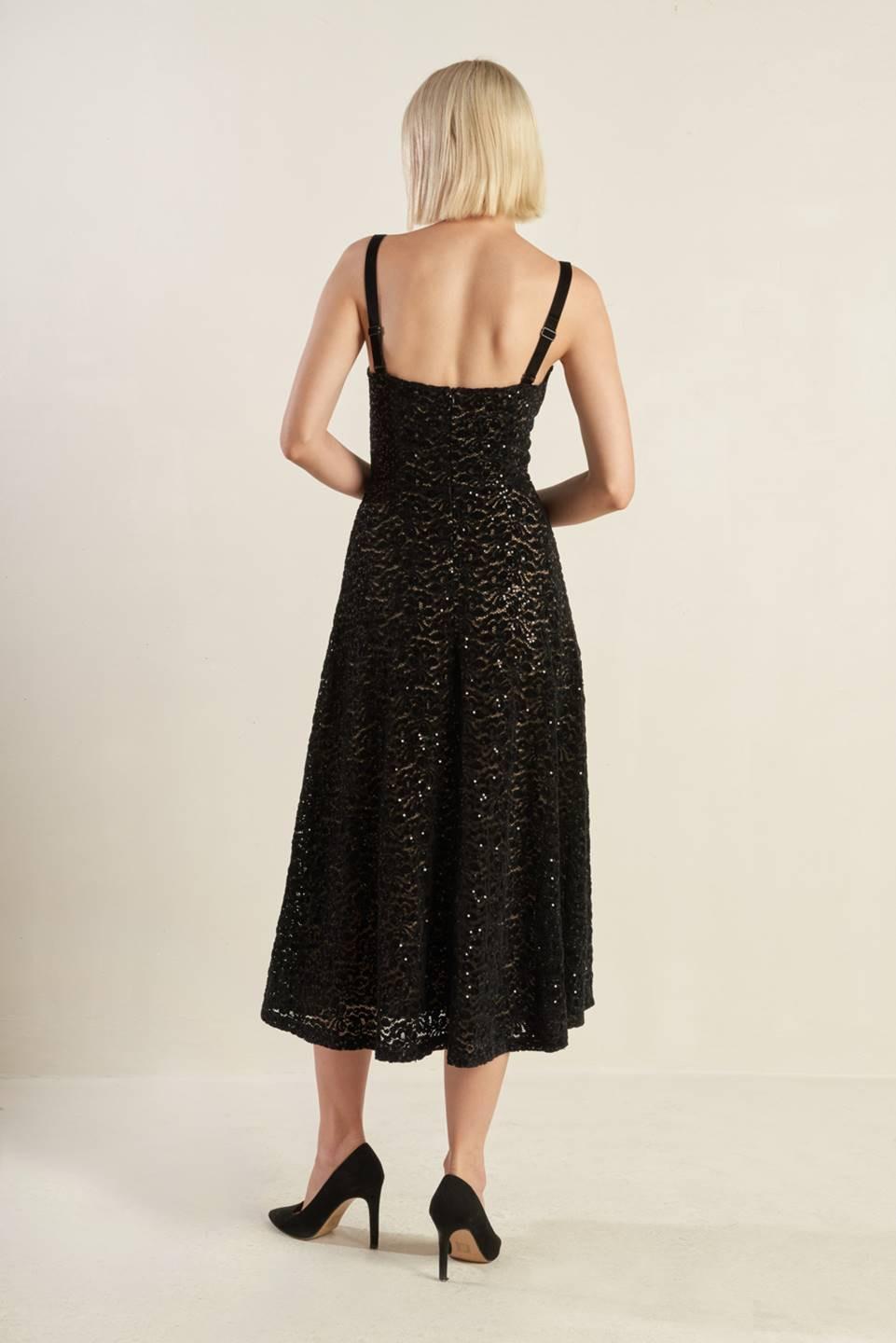 Woven Lace Midi Dress